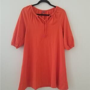 Anthropologie Orange Anais Tunic Dress Loose Fitting - Size XS